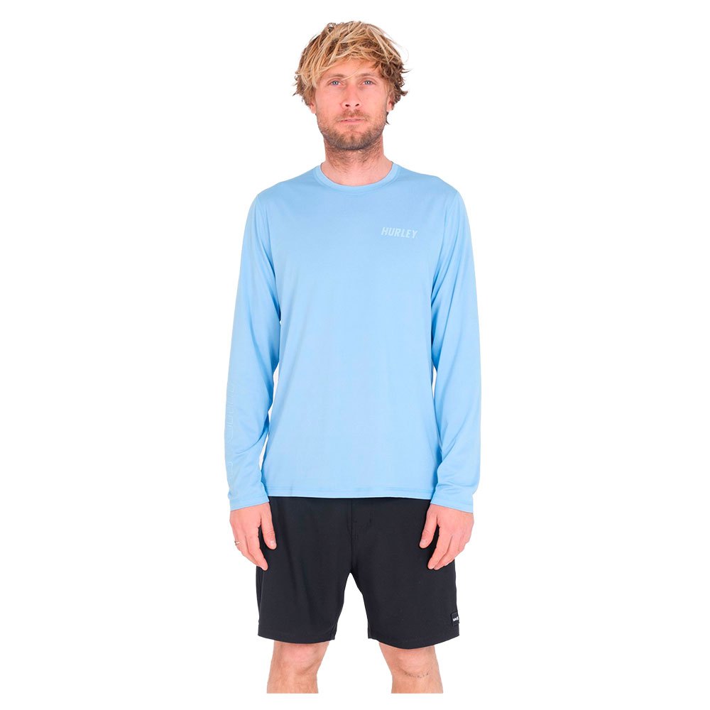 Hurley Herren Fastlane Hybrid Shirt – UPF 50+ Langarm – Für Wasser & Strand