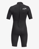 Shorty Billabong Intruder 2/2 Back Zip negro de hombre, vista trasera con cremallera