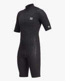 Shorty Billabong Intruder 2/2 Back Zip negro de hombre, vista frontal