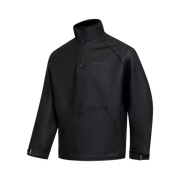 Giacca antivento a collo alto Mystic Storm Pullover, colore Black, vista di tre quarti
