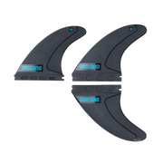 Set of three black Duotone TS-M surf fins