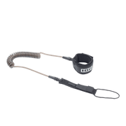 ION SUP Leash Core Coiled Ankle in black, front view