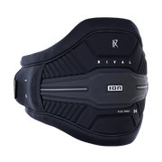 ION Rival windsurf waist harness in black, front view