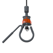 Duotone Quick Rel Kit Freestyle chicken loop with Iron Heart, in grey and orange
