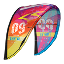 Cometa Harlem Thrive V2 2027 vista desde la izquierda, diseño en rosa, naranja, amarillo y azul