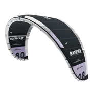 F-ONE Banger QuadX kite in Onyx (black with lilac details)
