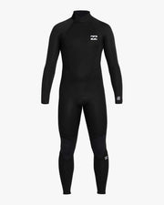 Muta integrale Billabong Intruder 3/2 nera con zip sulla schiena, vista frontale