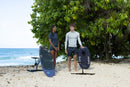 Dos riders con sus Duotone Crush SLS 2027 en una playa tropical de Guadalupe