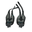 Pair of black and turquoise Duotone Entity Snap Straps for Entity Ergo bindings