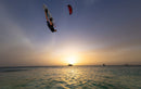 Edgar Ulrich jumping with the Duotone Evo SLS 2027 over the sea at sunset