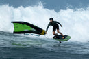 Rider con wing haciendo un giro en la espuma con la Duotone Trace SLS 2027 en Guadalupe