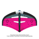 Wing Duotone Unit 2025 em rosa e cinzento-escuro, vista traseira com pegas