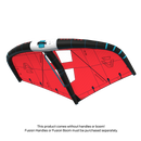 Wing Duotone Unit 2027 en color rojo, vista tres cuartos con botavara Fusion