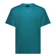 T-shirt North Classic Tee 2027 bleu canard vu de face, avec le logo NORTH sur la poitrine