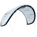 Kite de um só strut North Code Zero Pro 2025 White, vista lateral a três quartos com o bridle