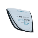 Kite de um só strut North Code Zero Pro 2025 White, vista da ponta da asa a três quartos