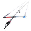North Navigator Pro 2027 bar side view with red grip to port and blue to starboard