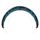 Cometa North Orbit 2027 en color Turquoise, vista frontal del borde de ataque con las bridas