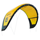Cometa North Reach 2025 en color Sunset Yellow, vista lateral con las bridas y los sables