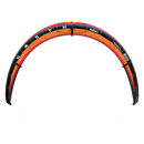 Kite North Reach 2026 nel colore Orange, vista frontale del bordo d'attacco con il bridle