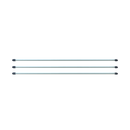 Set of 3 North 250 mm round battens for the Nova Light Wind wing