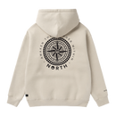 Sweat à capuche North Waypoint Hood Sweat 2027 avec grande boussole noire et logo NORTH, vue de dos