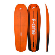 Orange F-ONE Pro Race Carbon kitefoil race board, deck, base and side view