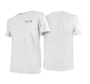 Manera Rugged unisex T-shirt in white, front and back