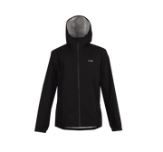 Casaco F-ONE Windshell preto com capuz e fecho à frente