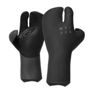 Mystic Supreme Glove 5mm Lobster 2024 in black, pair of three-finger mitts, palm and back