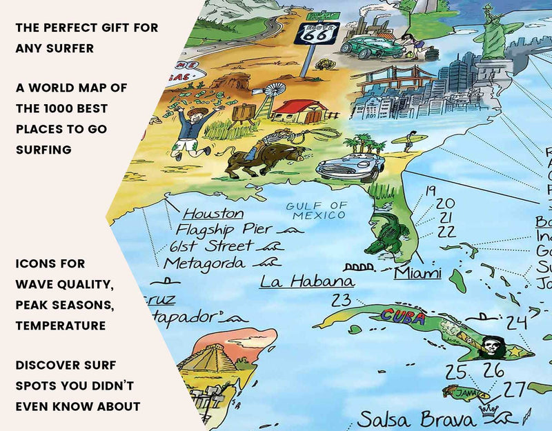 Awesome Maps Surf - Premium Paper