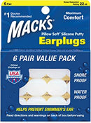 MACK'S TAPONES PARA LOS OÍDOS (6 PARES)