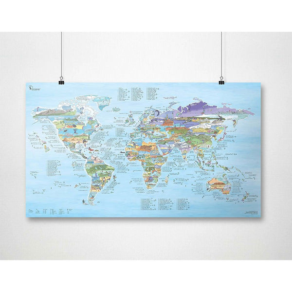 Awesome Maps Kitesurf Map - Premium Paper