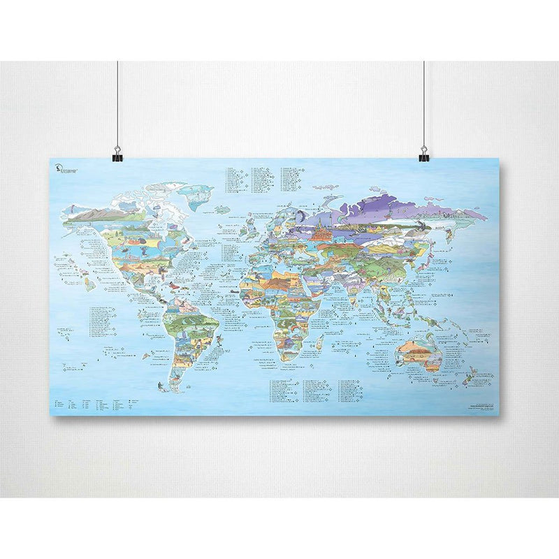 Awesome Maps Kitesurf Map - Premium Paper