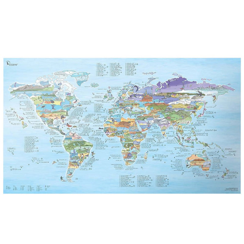 Awesome Maps Kitesurf Map - Premium Paper