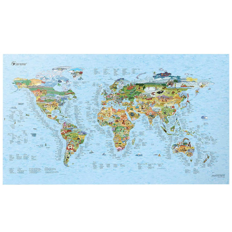 Awesome Maps Surf - Premium Paper