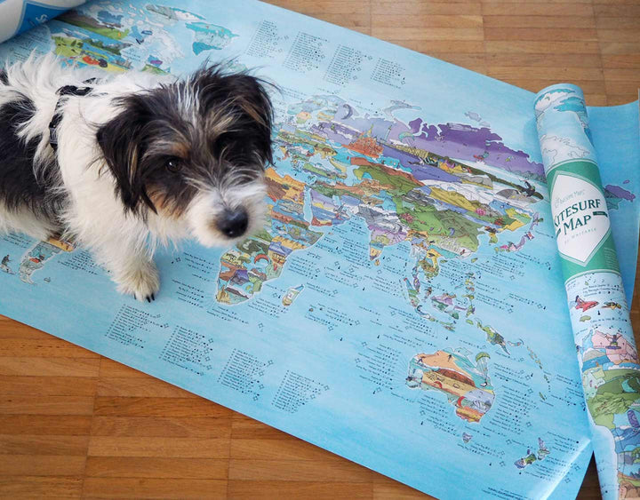 Awesome Maps Kitesurf Map - Premium Paper
