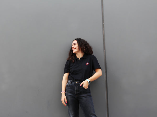 Black Sabfoil Polo - size M