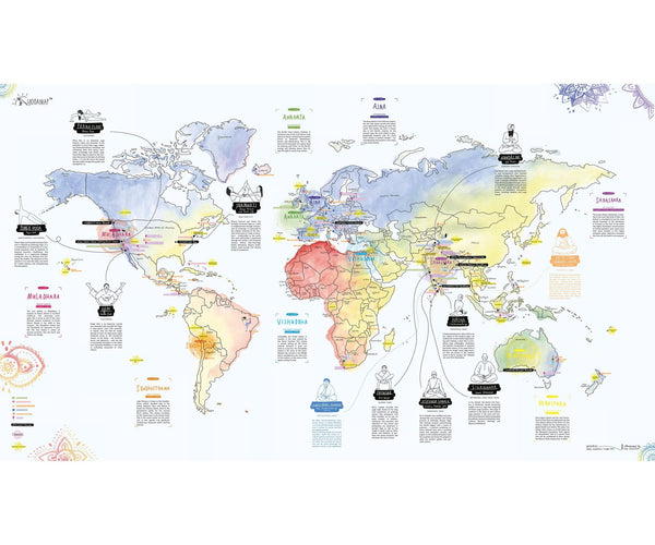 Awesome Maps Yoga Map - Premium Paper